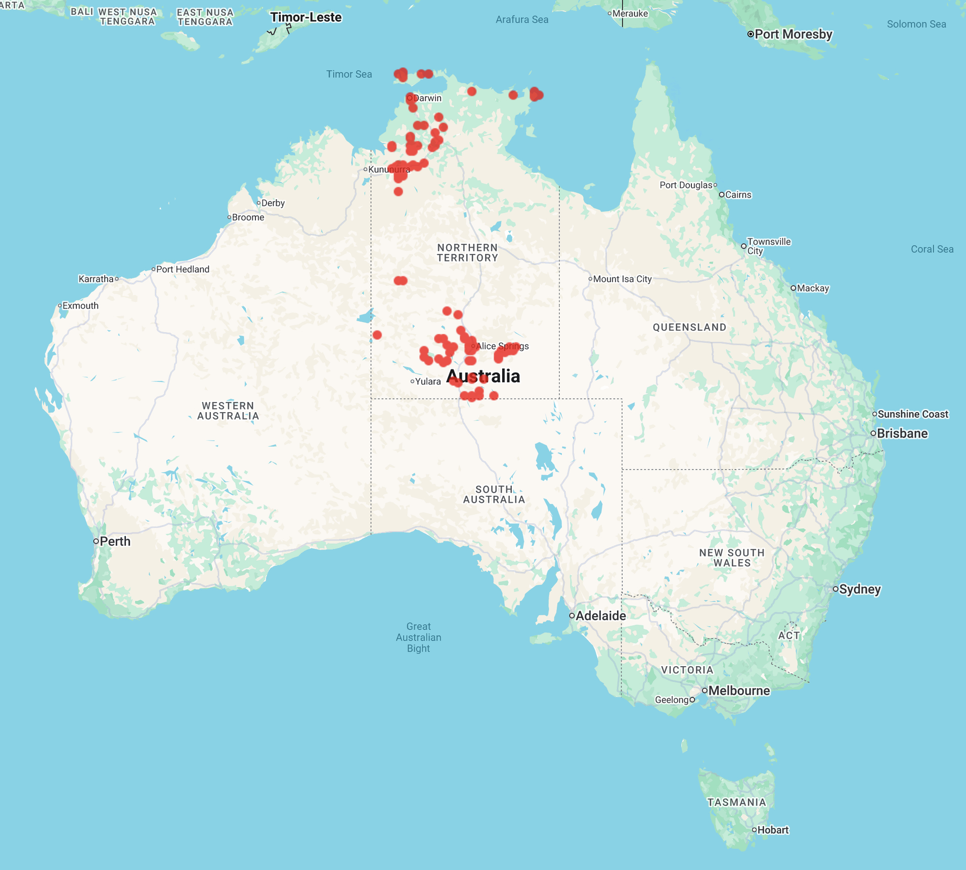 collecting locality map for 'Barritt, M.J.'