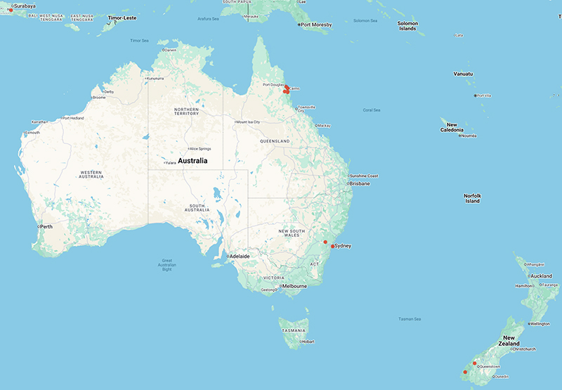 collecting locality map for 'du Reitz, G.'