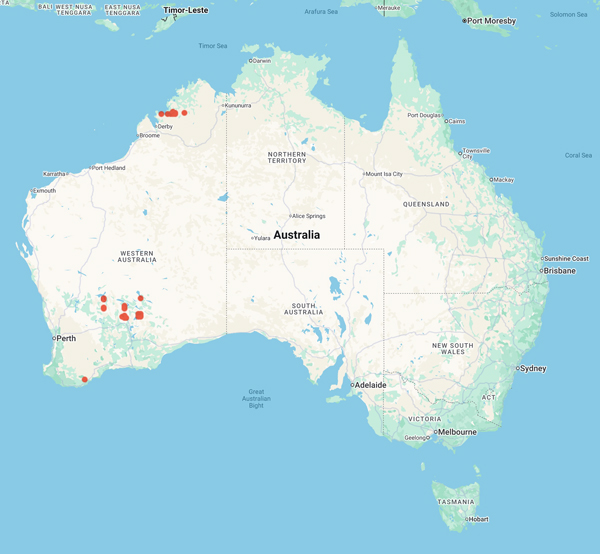 collecting locality map for 'Milewski, A.'