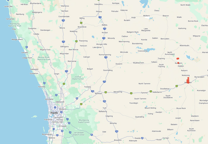 collecting locality map for 'Mills, M.B.'