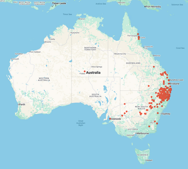collecting locality map for 'Wissmann, H.T.