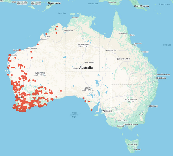 collecting locality map for 'Wittwer, E.'